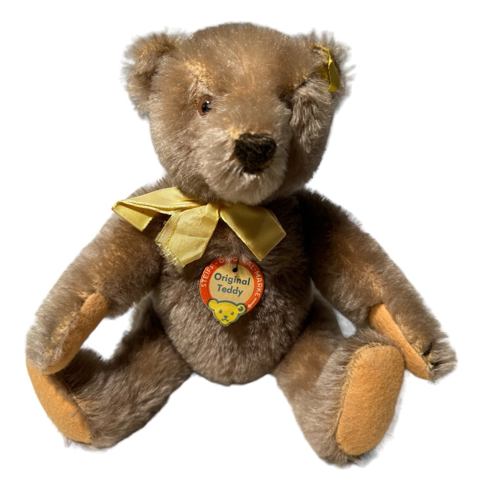 Vintage Steiff Bear Original Teddy Bear Brown Made In Western Germany
